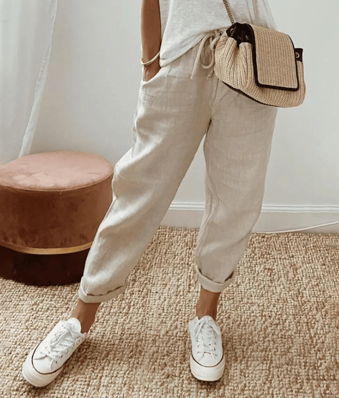 Tally Cotton-linen Pant